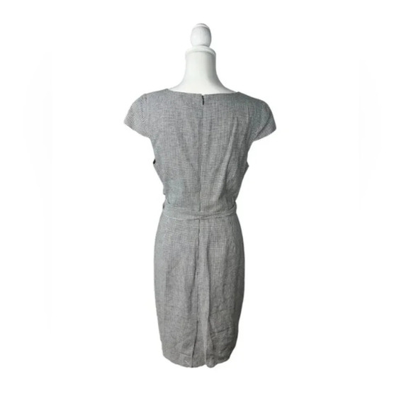 J. Crew Tie-front dress in mini-houndstooth | Sz 12 - Picture 5 of 9